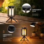 Lanterna Solar LED Efeito Chama USB Recarregável para Jardim e Camping - Image 6