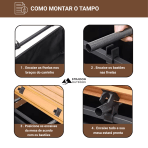 Tampo Dobrável para Carrinho de Camping Alumínio - Image 4