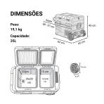 Geladeira Portátil Dual Zone com Bateria Quadrivolt para Camping e Viagem - Image 7