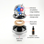 Aromatizador Automotivo Solar Globo Prata Difusor Decorativo Perfume Painel Carro - Image 4