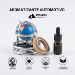 Aromatizador Automotivo Solar Globo Prata Difusor Decorativo Perfume Painel Carro - Image 2