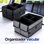 Organizador de Porta-Malas Dobrável Grande em Oxford para Carro e Camping