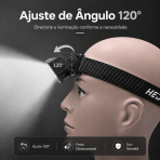 Lanterna Frontal LED Recarregável USB-C 8 LEDs Sensor de Movimento Camping Trilha - Image 5