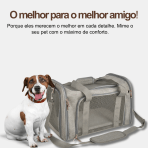 Bolsa Transporte Pet Portátil Respirável Conforto Premium para Viagens Passeios Cães Gatos - Image 6