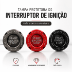 Protetor Botão Partida Start Stop Metal Premium Anti-Risco Alta Qualidade Carro
