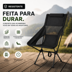 Cadeira Lua Camping 150kg Ultra Resistente Dobrável Portátil Conforto Premium Praia Pesca - Image 3