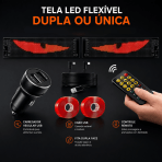Painel LED Flexível Inteligente Bluetooth com Animações, Texto e Ritmo Musical - Image 2