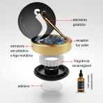 Aromatizador Automotivo Solar Giratório Luxo Masculino Difusor Perfume Carro Decoração Painel - Image 5