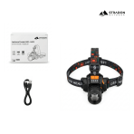 Lanterna de Cabeça LED Luz Forte Recarregável Ajustável para Uso Outdoor - Image 7