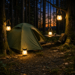 Lanterna Decorativa Solar  LED 2 Modos Luz Quente e Fogo Realista Recarregável - Image 7