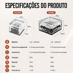 Luminária Solar LED Estilo Gelo Decorativa Jardim Prova d’Água Sem Fio Automática - Image 8