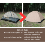 Barraca de Trilha Stradon 2 Pessoas Alumínio 7001 Ultraleve Antivento 2,4kg Montanhismo - Image 6