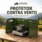 Para-brisa Dobrável para Fogareiro Camping Alumínio Portátil Anti Vento Compacto
