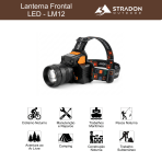 Lanterna de Cabeça LED Luz Forte Recarregável Ajustável para Uso Outdoor - Image 2