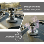 Aromatizador Automotivo Bulldog Prata Luxo Difusor Decorativo Perfume Painel Carro - Image 3