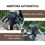 Barraca Automática Camada Dupla Camping Praia Parque Impermeável com Proteção UV e Ventilação Bege - Image 2