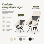 Cadeira Lua Camping 150kg Ultra Resistente Dobrável Portátil Conforto Premium Praia Pesca - Image 2