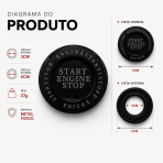 Protetor Botão Partida Start Stop Metal Premium Anti-Risco Alta Qualidade Carro - Image 8