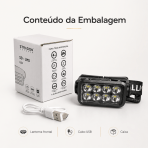 Lanterna Frontal LED Recarregável USB-C 8 LEDs Sensor de Movimento Camping Trilha - Image 8