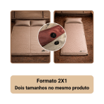 Colchao Inflavel Automatico Casal 192x133cm PVC com Travesseiro Bege para Camping Viagem - Image 8