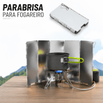 Para-Brisa Dobrável Fogareiro Alumínio Anti Vento Alta Eficiência Economia de Gás Camping Outdoor